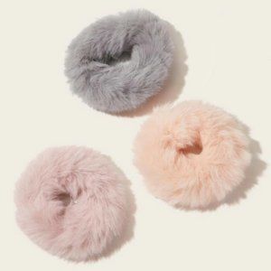 3/$25 THREE FOR $5 Faux Fur Scrunchies